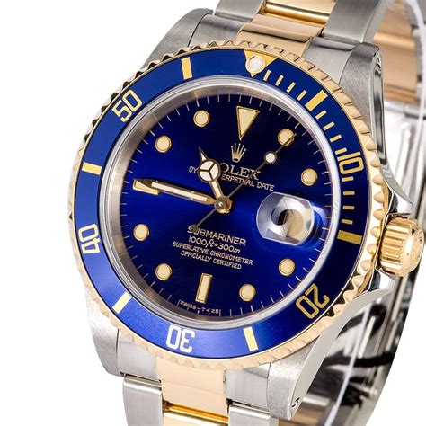 rolex two tone blue